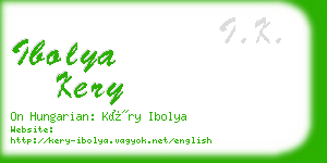 ibolya kery business card